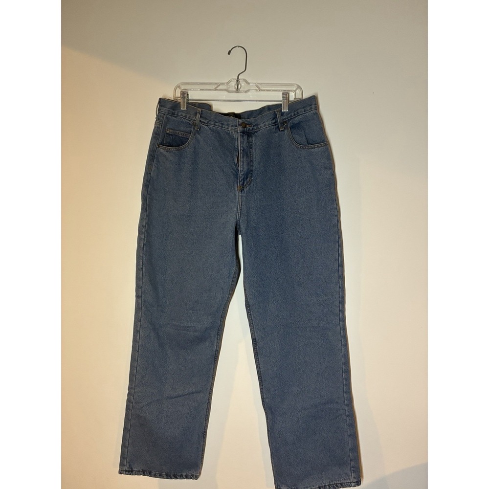 RedHead Mens 42x32 Flannel Lined Denim Straight Leg Blue Jeans Workwear Outdoor